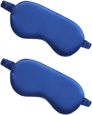 Produktbild von Famanu Schlafmaske Set 2 Stück - Verstellbare blaue Schlafbrillen für angenehmes Reisen