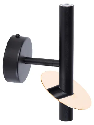 Obrázek produktu pro Nástěnné svítidlo SOPEL RING, černé a zlaté, 2xG9x3W, kov, rozměry: 20x10x14 cm, IP20, Sigma Lighting