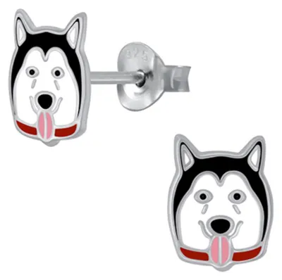 Produktbild von Kinderohrstecker: Mädchen Ohrringe Silber „Husky“