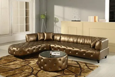 Produktbild von Chesterfield Luxus Wohnlandschaft Couch Polster Garnitur Ledersofa Sofa Ecksofa