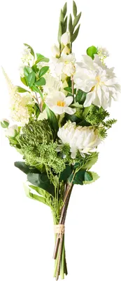Produktbild von BELIANI Kunstblumenstrauß Weiß 70 cm Hochwertig wie Echt Künstliche Blumen Kunstblumen Arrangement für Vasen Bodenvasen Hochzeit
