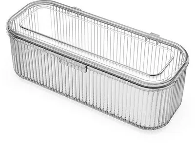 Produktbild von Famanu Make-uppinselhalter mit Deckel - Transparent