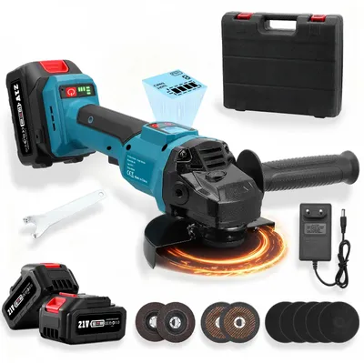 Image de Meuleuse d'angle sans fil - Machine à meuler d'angle - Sans balais - 800 W - Vitesse variable - Spindle M14 - Batterie non incluse