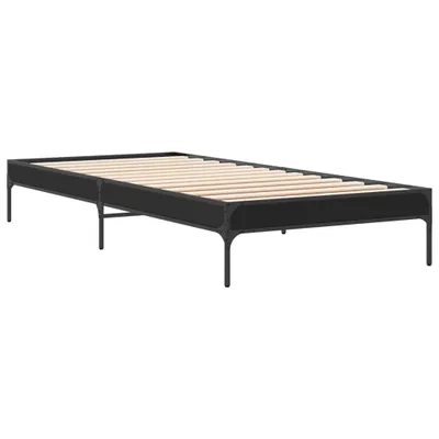 Produktbild von Bettgestell Schwarz 90x200 cm Holzwerkstoff und Metall
