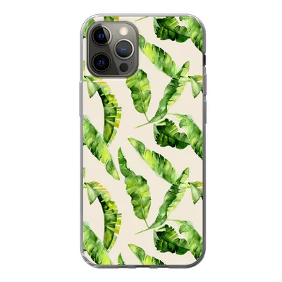 Produktbild von MuchoWow® Handyhülle Schutzhülle Hülle für iPhone 13 Pro Blatt - Tropisch - Muster Silikon Softcase Handy Hülle - Handy-Tasche