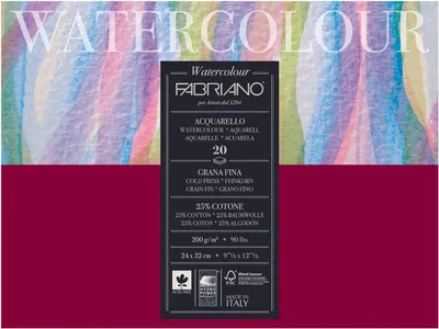 Immagine prodotto di Carta per acquerelli, 200 g, 30 x 40 cm, bianca
