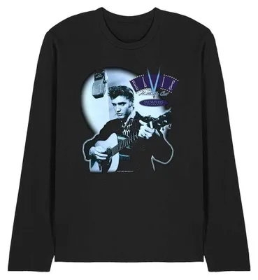 Immagine prodotto di Elvis Presley - Maglietta "Hillbilly Cat" unisex uomo/donna, maniche lunghe TV33007 (M) (Nero)