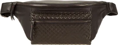 Image de CINQUE Cuir sac banane sac à épaule bandoulière Tommaso Belt Bag Black noir