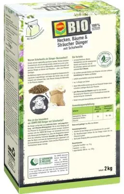 Obrázok produktu pre COMPOHnojivo na živé ploty, stromy a kríky s ovčou vlnou – 2 kg