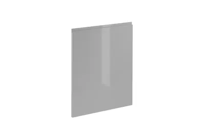 Produktbild von Frontblende 60 cm Küchenunterschrank ohne Arbeitsplatte, Aspen D60FZW Grau/Hochglanz
