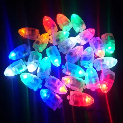 Produktbild von LED-Ballons Lichter, 50 Stück Runde Mini Flash buntes Licht | Für Luftballons, Papierlaterne, Partydekoration