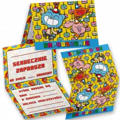 Obrázek produktu pro Narozeninova pozvanka - GUMBALL NA PRZYJĘCIE WIELE WZORÓW