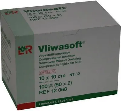 Obrázek produktu pro Vliwasoft sterilní netkané obklady 10x10 cm 6l. 50X2 ks