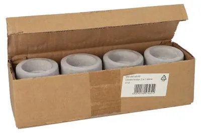 Produktbild von 4 Kerzenhalter Beton Ø 6 cm · 6,5 cm grau für Teelichte und Stabkerzen