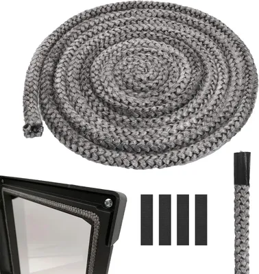 Imagen del producto de Sellado para estufa de pellets, resistente al calor, 8 mm x 3 m, para puertas de chimenea