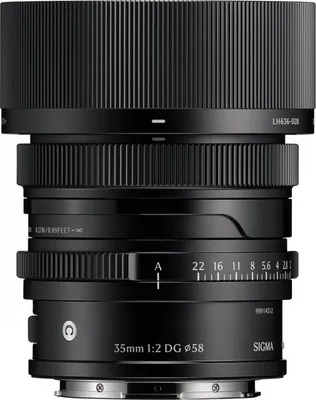 Zdjęcie produktu dla Obiektyw SIGMA 35 mm f/2 DG Contemporary w kolorze czarnym, kompatybilny z mocowaniem Sony E