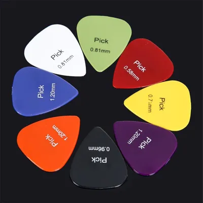 Produktbild von Guitar Picks Box Case Set Gitarrenzubehör Musikinstrument Werkzeug 0.58-1.5mm Dicke Guitar Picks