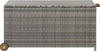 Produktbild von vidaXL Garten-Auflagenbox Hellgrau 120x65x61 cm Poly Rattan
