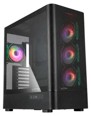 Immagine prodotto di ABYSM AB123801, Desktop, PC, Nero, ATX, ITX, micro ATX, SPCC, Vetro temperato, Gaming