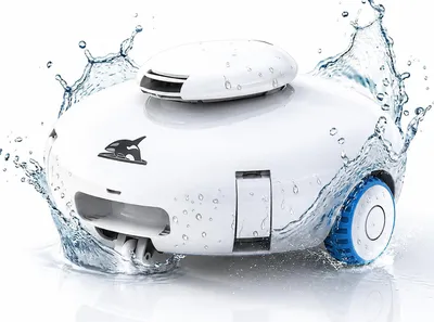 Immagine prodotto di Robot pulitore wireless per piscine fuori terra, aspiratore automatico con autonomia di 140 minuti e potente forza di aspirazione, funzione di parcheggio automatico, 230 μm per piscine fuori terra/piane