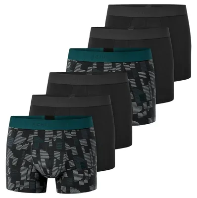 Produktbild von Schiesser 6er Pack 95/5 Baumwolle Retro Short / Pant Komfortabler Logo-Webgummibund für perfekte Passform, Bequeme Beinausschnitte für optimale Bewegungsfreiheit, Elastische Materialqualität für hohen Tragekomfort