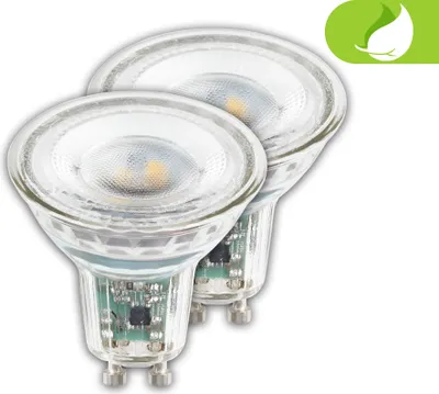 Produktbild von Briloner  2er Set LED Lampe GU10, Glas, Warmweißes Licht, , Ø5 x 5,6 cm