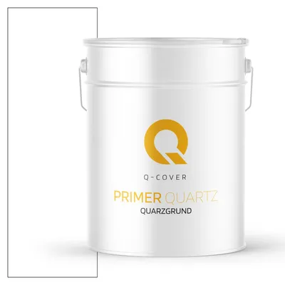 Produktbild von Quarzgrund für Silikonharz-Putz Basisweiß F100 15 kg – Haftgrund für innen & außen, quarzhaltige Grundierung Q-COVER