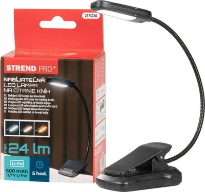 Produktbild von Leselampe Strend Pro, LED, USB, 24 lm, 3 Farbtöne, dimmbar, wiederaufladbar