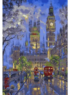 Immagine prodotto di Mosaico a Diamante "Londra di Notte", 30x40 cm, Creativo Kit per Diamanti