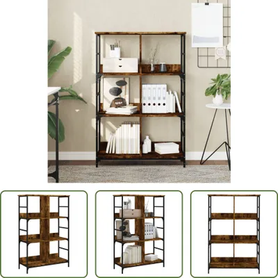 Produktbild von The Living Store Bücherregal Räuchereiche 78,5x33x117,5 cm Holzwerkstoff