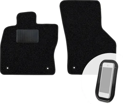 Immagine prodotto di moto-MOLTICO Tappetini anteriori per auto Velours Tappetini per auto neri Set di tappetini per auto 2 pezzi adatto per Skoda Octavia III IV 2013-2020