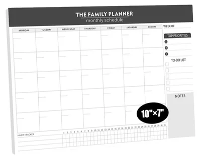 Imagen del producto de Planificador mensual para notas - 52 calendarios sin colorear para tareas y planificación
