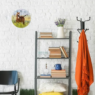 Produktbild von Stille Wanduhr, Batteriebetrieben, 25 x 25 cm, für Wohnzimmer, Schlafzimmer, Badezimmer