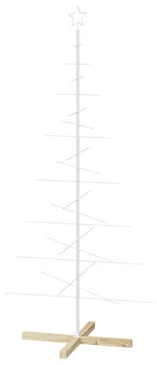 Obrázek produktu pro vidaXL Kovový vánoční stromek s podstavou KUOPIO, 180 cm, ocel, bílá barva