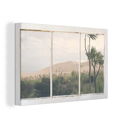 Zdjęcie produktu dla OneMillionCanvasses® - Obraz na płótnie - 150x100 cm, Widok - Wydma - Plaża, dekoracja ścienna z grafiką ścienną