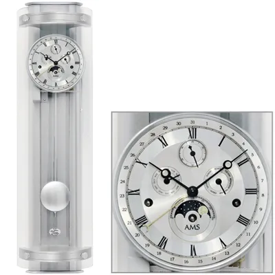 Produktbild von AMS 3633 Regulateur Regulator mit Pendel mechanisch silbern mit Aluminium