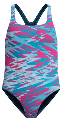 Produktbild von Speedo Hyperboom Print Medalist One Piece Schwimmanzug für Mädchen, Blau, 4