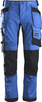Produktbild von Snickers AllroundWork Stretch Arbeitshose m. Holstertaschen, EN 14404 Blau-Schwarz-56