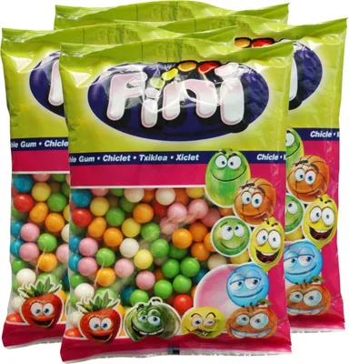 Produktbild von Fini Bubble Gum Balls Kaugummis 1kg (4er Pack)