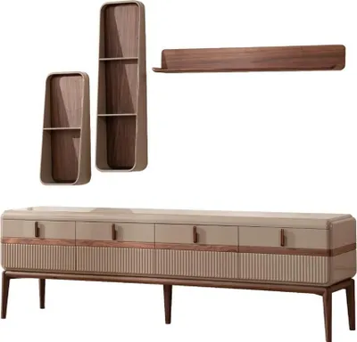 Immagine prodotto di Tavola bassa RTV di design Scaffali Mobili in legno per soggiorni eleganti