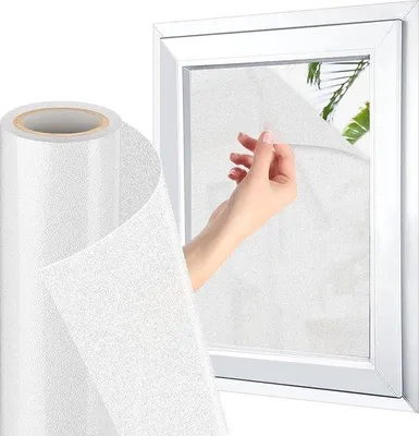 Image de Film d'intimité pour fenêtres Unyqoos® – 2 rouleaux de 30 x 200 cm, en PVC effet verre dépoli, adhésif (électrostatique, sans colle), translucide avec protection UV