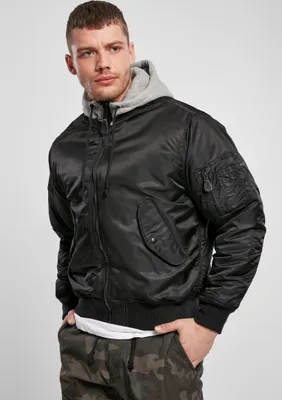 Image de Bunda Brandit Veste bombardier MA1 à capuche blk/gry - 7XL