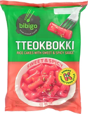 Produktbild von Bibigo Tteokbokki Süß & Scharf Reiskuchen 360g