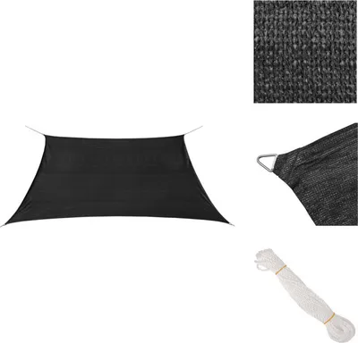 Produktbild von vidaXL Sonnensegel HDPE Quadratisch 2 x 2 m Anthrazit -  Sonnenschirme & Sonnenschutze