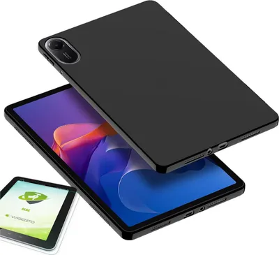 Produktbild von Für Xiaomi Redmi Pad 2 4G 11 Zoll 2025 TPU Silikon Tablet Hülle Cover Tasche Etuis Cover + H9 Hart Glas