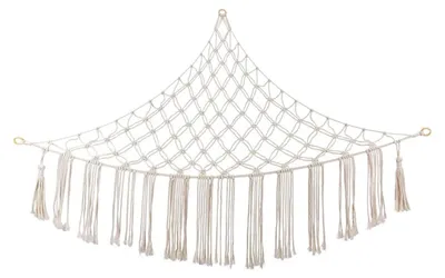 Image de Omgoods - Hamac en tissu doux pour les peluches - Grands filets de rangement et de décoration