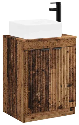 Productafbeelding van vidaXL Badkamerkastset, gerecycled hout, houtvezel