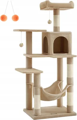 Produktbild von Feandrea Kratzbaum für Katzen, Beige, 143 cm