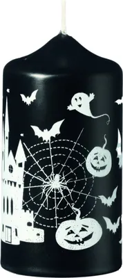 Produktbild von Kerze Halloween Schwarz 120 x Ø 60 mm