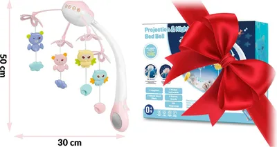 Obrázok produktu pre Karuzela do łóżeczka z projektorem RK-813 różowa